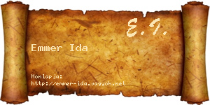 Emmer Ida névjegykártya